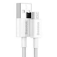 USB кабель с разъемом Micro USB BASEUS Superior Series Fast Charging |1m, 2A|. White