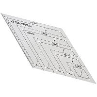 Линейка для пэчворка и квилтинга, "Ромб" 45 градусов (акрил 3мм) (5927)