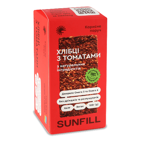 Хлібці Томатні, 100 г Sunfill