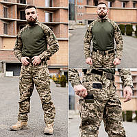 Тактичний костюм літній 2 в 1 (Сорочка Ubacs(Убакс) + штани Apex) GRIFON піксель ЗСУ ріп-стоп (ММ-14)
