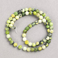 Намистини Австралійський Жадеїт (іміт. акрил) на волосіні гладка кулька d-6мм L-38см+- купити біжутерію оптом в інтернеті