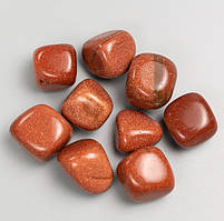 Натуральний камінь Авантюрин Золотий Пісок галтування 20х13мм - 25х21мм (+-) фасовка 100грам купити біжутерію дешево оптом в