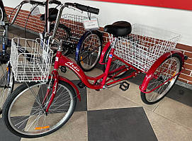 Дорослий триколісний вантажний велосипед 24 Meridian велорикша (2 кошики)