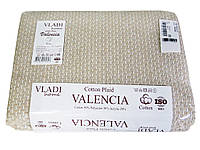 Плед хлопковый Vladi - Валенсия №13 Boucle бело-песочный 140*200 полуторный