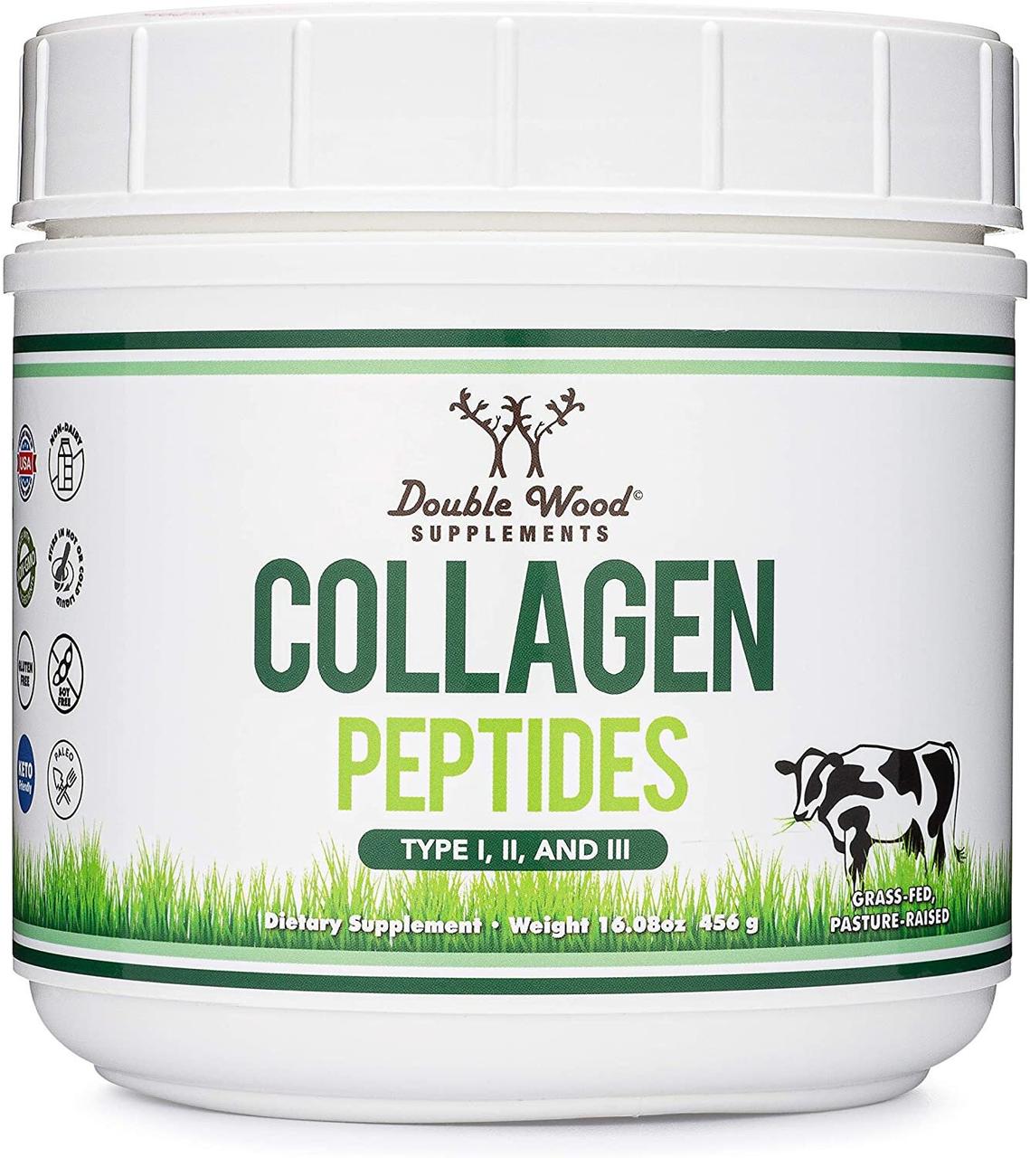 Колаген Double Wood Collagen Peptides (Type I, II and III), 456 g