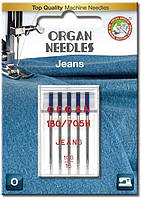 Голки швейні для джинсу ORGAN JEANS №100 для побутових швейних машин блістерна упаковка 5 штук