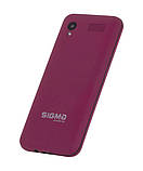 Телефон з потужною батареєю з великим екраном кнопковий Sigma Power фіолетовий, фото 3