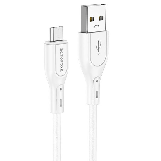 Кабель для зарядки MicroUSB Android BOROFONE BX66 |1м| Білий, фото 1