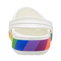 Crocs Crocband Rainbow Block Clog White Жіночі Сабо Крокс Крокбенд біла веселка, фото 5