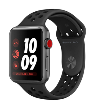 Ремешок Apple Watch 38/40 mm Nike Sport Band Anthracite/Black size S (KG-7063)