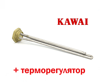 Тэн 1.25 дюйма 1000вт с терморегулятором "правая резьба" L=280мм для чугунных батарей Kawai
