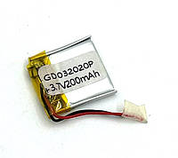 Аккумулятор универсальный 22х20х3 мм 3.7V 200mAh (GD032020P)