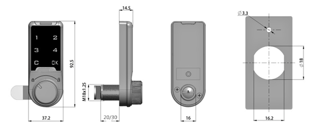 TTさん専用 Электронный кодовый мини замок для шкафчика TTLOCK KPD