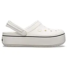 Crocs Crocband Platform Clog White — Жіночі Сабо Крокс Крокбенд Платформ Білі — Оригінал