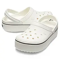 Crocs Crocband Platform Clog White — Жіночі Сабо Крокс Крокбенд Платформ Білі — Оригінал, фото 3