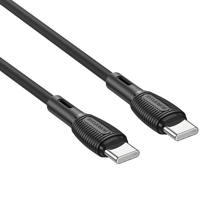 Кабель для зарядки Type-C to Type-C Android BOROFONE BX86 |1м/3A| Чорний