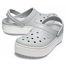 Crocs Crocband Platform Clog Light Grey/Rose — Жіночі Сабо Крокс Крокбенд Платформ Сірі з рожевим — Оригінал, фото 5