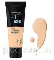 Тональний крем матувальний Maybelline New York Fit Me Matte No 115 Ivory