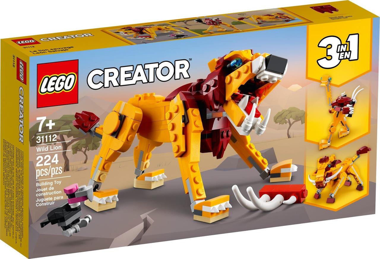 Конструктор Lego Creator 3-in-1 Дикий Лев 224 деталі (31112)
