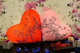 Подушка, що світиться — Серце Весна (червоний)