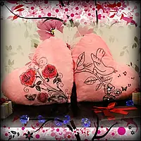 Подушка, що світиться — Серце Троянди (рожевий)