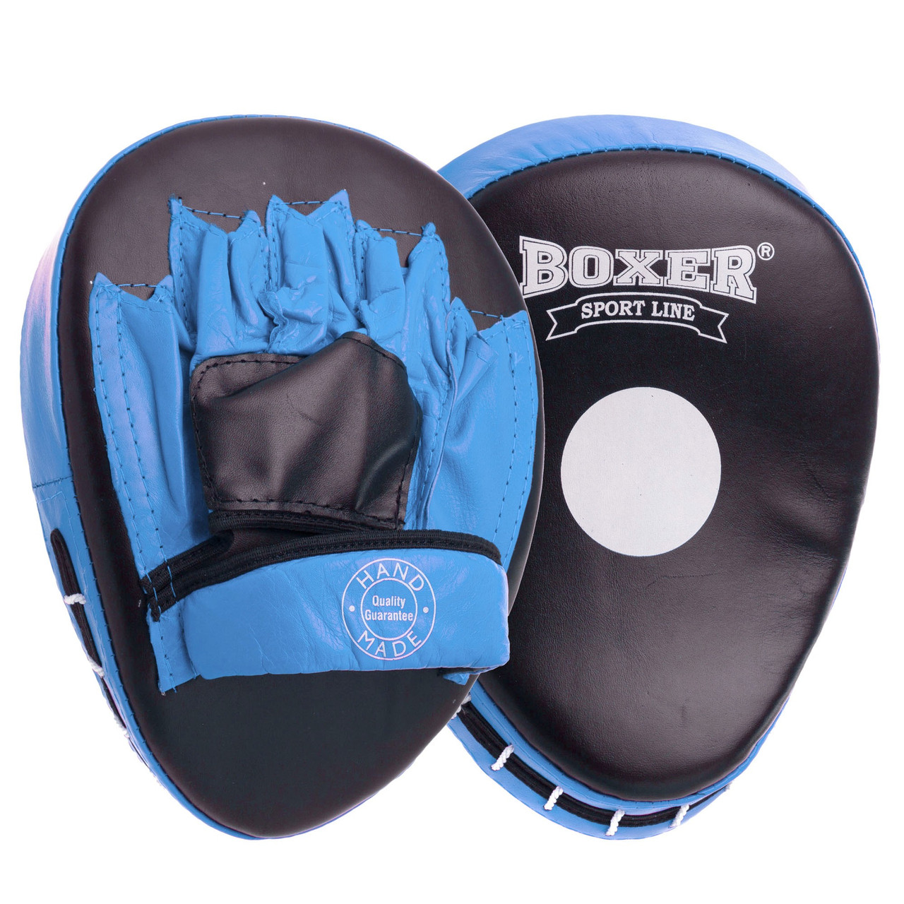 Боксерські лапи шкіряні BOXER Вигнута 19х23х4см 2шт