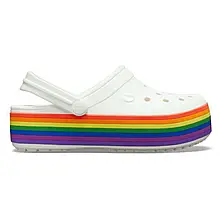 Crocs Crocband Platform Clog Rainbow — Жіночі Сабо Крокс Крокбенд Платформ Веселкові — Оригінал