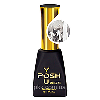 Закріплювач для гель-лаку YouPOSH De luxe Top silver без липкого шару з пластівцями 12 мл