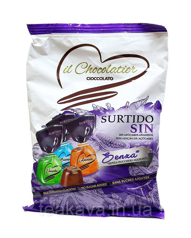 Цукерки з молочного шоколаду Асорті без цукру il Chocolatier Surtido Sin Azucares, 150 г (8437012341302)