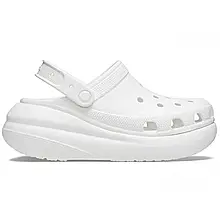 Crocs Classic Crush Clog White — Жіночі Сабо Крокс Класік Краш Білі Платформа — Оригінал