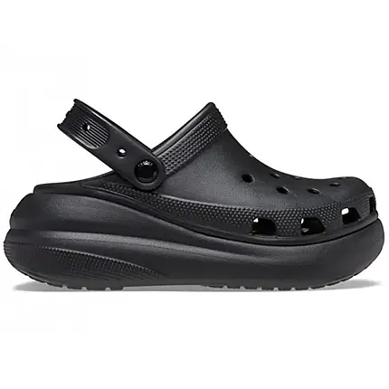 Crocs Classic Crush Clog Black — Жіночі Сабо Крокс Класік Краш Чорні Платформа — Оригінал, фото 1