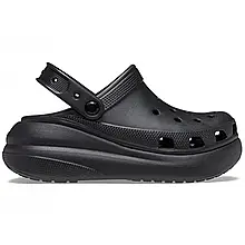 Crocs Classic Crush Clog Black — Жіночі Сабо Крокс Класік Краш Чорні Платформа — Оригінал