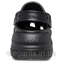 Crocs Classic Crush Clog Black — Жіночі Сабо Крокс Класік Краш Чорні Платформа — Оригінал, фото 2