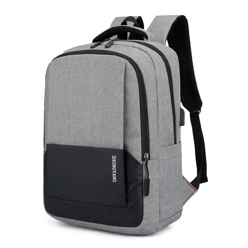 Рюкзак міський повсякденний молодіжний для ноутбука з usb Сірий (код: IBR198S)