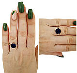 Срібна каблучка з синім альпінітом — витонченість і глибина в одному акценті, фото 3