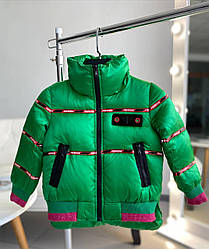 Демісезонна дитяча куртка GUCCI Зелена 8002 Jodo, Зелёный, Унисекс, Весна Осень, 4 года