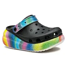 Crocs Classic Crush Spray Dye Clog Black — Жіночі Сабо Крокс Класік Краш Градієнт Чорні — Оригінал, фото 5