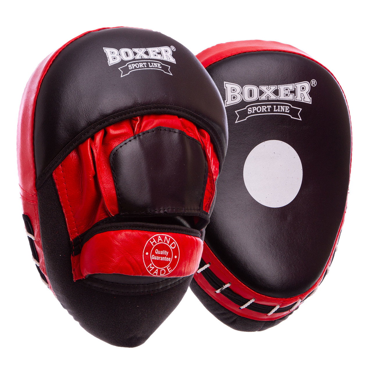Лапи боксерські натуральна шкіра BOXER ЕЛІТ Вигнута 19х23х5см 2шт