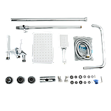 Душова система Frap F2458, поворотний вилив - перемикач на лійку/душ, 3 режими, білий/хром, фото 5