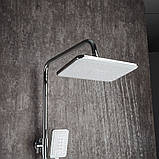 Душова система Frap F2458, поворотний вилив - перемикач на лійку/душ, 3 режими, білий/хром, фото 4