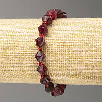 Браслет на резинці камінь Турмалін гран. біконус d-8х8мм +- L-18см+- купити біжутерію оптом в інтернеті