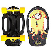 Скейтборд FISH Sport Trade SK-420-2 черный-желтый
