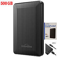 Портативний зовнішній жорсткий диск 500 ГБ UnionSine-HD2513 Data Pocket black