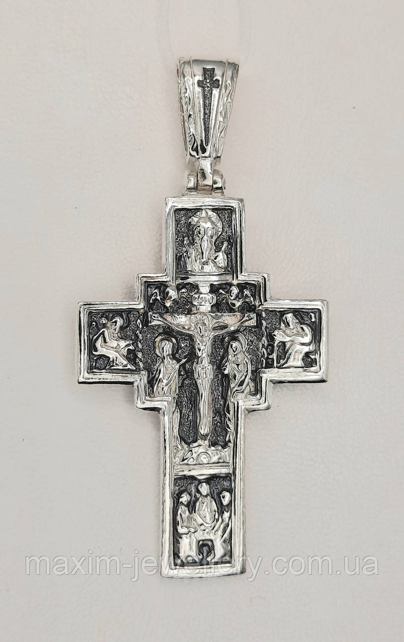 Хрест з розп'яттям зі срібла, фото 1