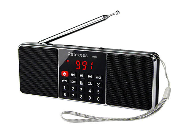 RETEKESS TR602 Радіоприймач цифровий портативний AM, FM, BLUETOOTH, MP3 ПЛЕЄР, TF/SD КАРТА, USB, СТЕРЕО, Li-Ion
