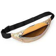 Сумка на пояс Жіноча бананка павутинка модна невелика Золото, фото 2