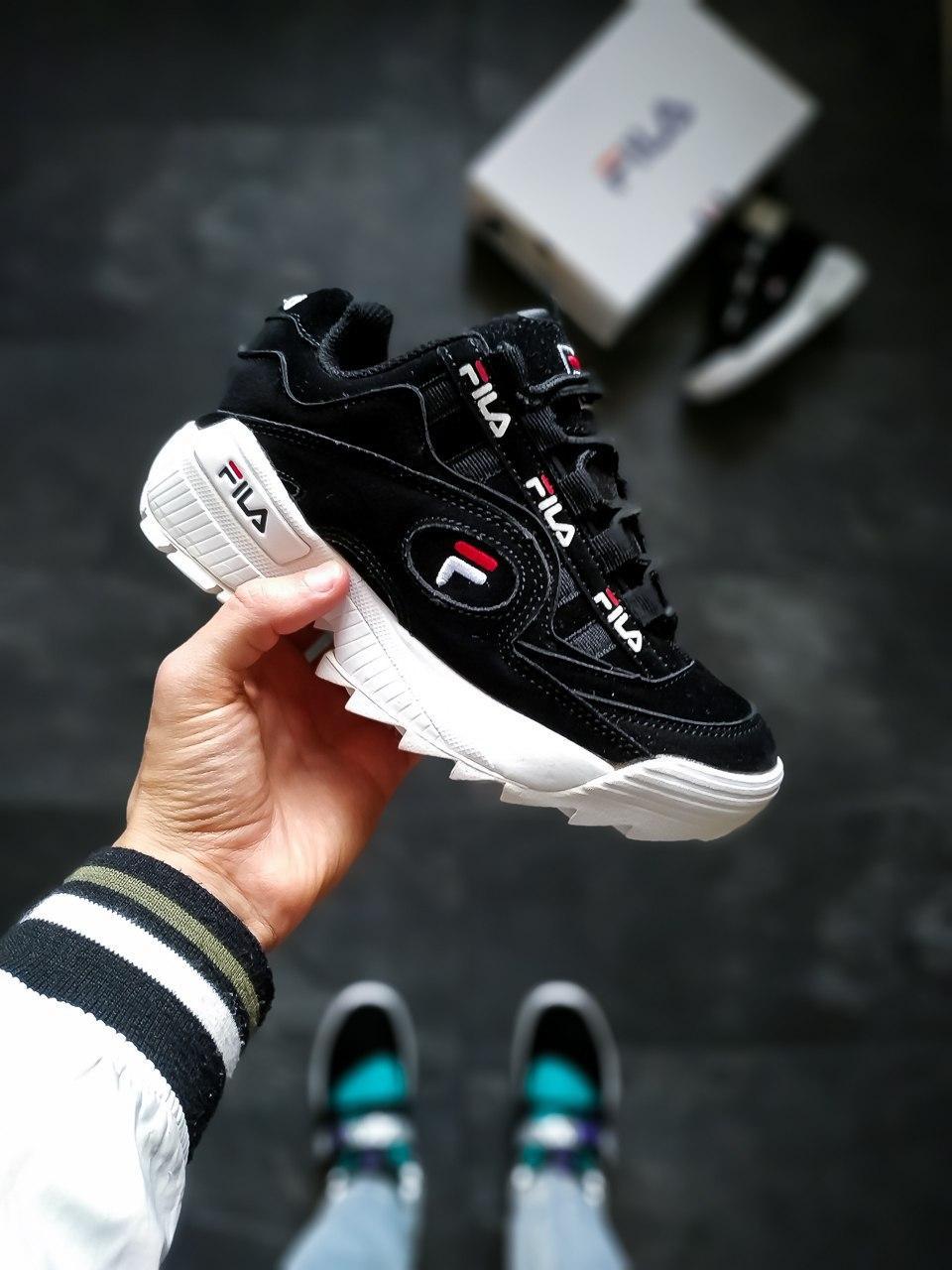 Fila Disruptor Black White Logo кроссовки и кеды высокое качество Размер 37 - фото 3 - id-p1805854364