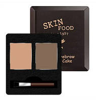 Двоколірні тіні для брів Skinfood Choco Eyebrow Powder Cake 02 Grey Brown 32 г