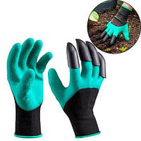 Перчатки. Перчатки с когтями для огорода, резиновые Garden Genie Gloves, перчатки для сада, когти садовые M^S