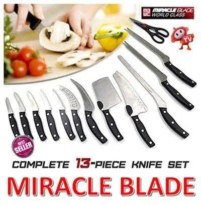 Набір ножів 13 в 1 Mibacle Blade miracle Ножі для кухні Кухонні ножі з неіржавкої сталі V&A